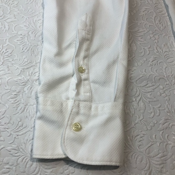 BEVILACQUA Men's Button Front Shirt White Size XL - Picture 3 of 5